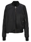 Rick Owens Black Silk Crepe Cocoon Seb Bomber Jacket In Black