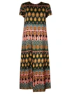 La Doublej Swing Geometric Print Dress In Multicolor
