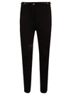 VERSACE JEANS COUTURE SIDE BELT WAIST FITTED TROUSERS,11464195