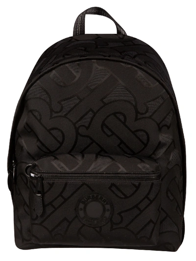Burberry Logo Motif Logo Patch Backpack In Black