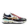 Premiata Django Sneakers In Black Leather In Multicolor