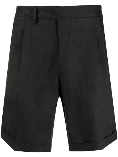 Briglia 1949 Tailored Linen Shorts In Black
