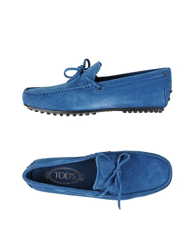 Tod's Loafers In Pastel Blue
