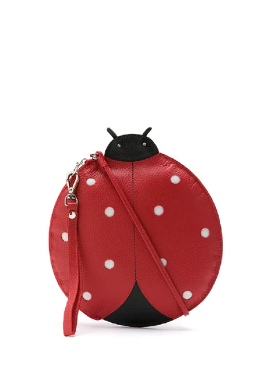 Sarah Chofakian Leather Joaninha Shoulder Bag In Red
