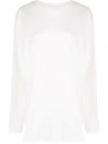 The Row Autie Long-sleeved Cotton T-shirt In White