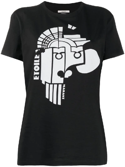 Isabel Marant Étoile Short-sleeved Printed T-shirt In Black