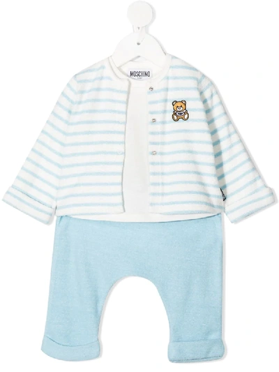 Moschino Babies' Teddy Bear Tracksuit Set In White