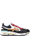 Premiata Django Sneakers In Black Leather In White