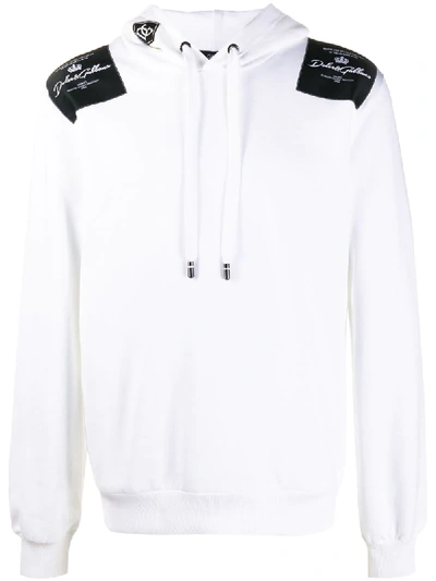 Dolce & Gabbana Logo-patch Hoodie In White