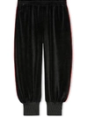 GUCCI CHENILLE GATHERED ANKLES TRACK PANTS