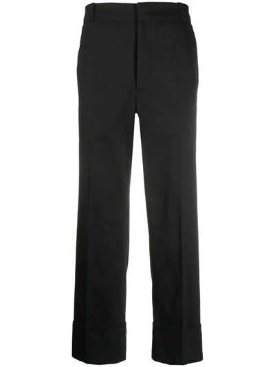 Thom Browne Grosgrain-trimmed Cotton-twill Trousers In Blue