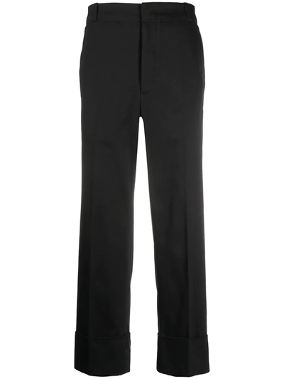 THOM BROWNE STRAIGHT-LEG TWILL COTTON TROUSERS