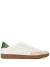 Saint Laurent Court Classic Sneakers In Perforated Leather In White