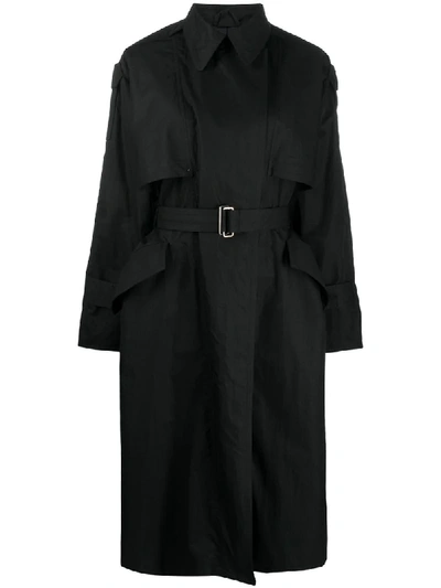 Christian Wijnants Belted Waist Coat In Black