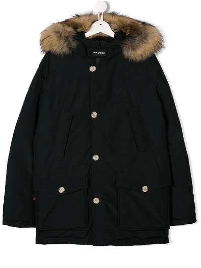 Woolrich Kids Wkcps2124ut0641 Dkn In Black