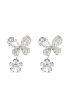 DAVID MORRIS 18KT WHITE GOLD PIXIE DIAMOND EARRINGS