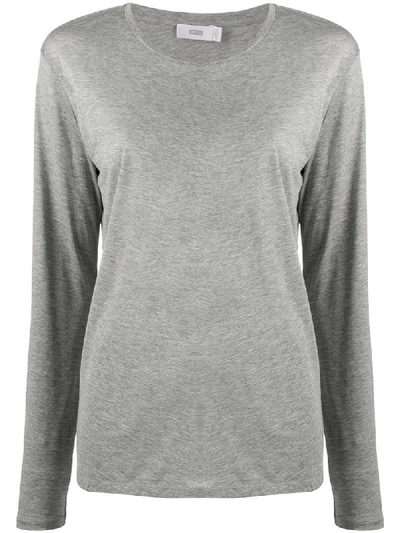 Closed Long-sleeved Plain T-shirt In Grey