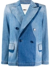 MM6 MAISON MARGIELA DOUBLE-BREASTED DENIM BLAZER