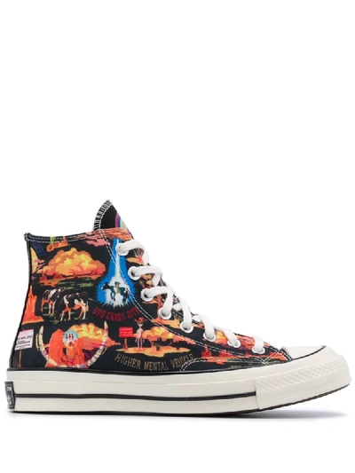 Converse Multicoloured Chuck 70 Twisted Resort High Top Trainers In Black