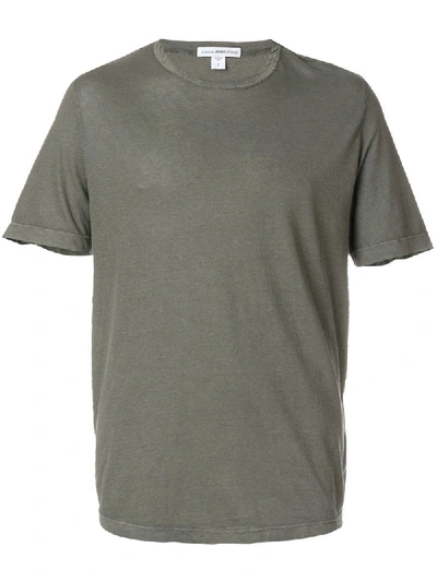 James Perse Cotton Roundneck T-shirt In Green