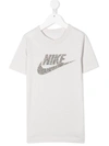 NIKE SPECKLED-LOGO COTTON T-SHIRT