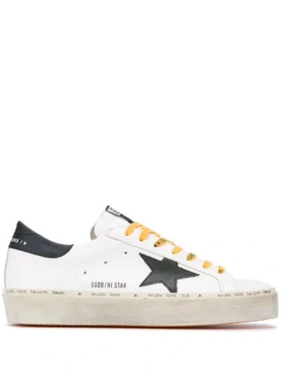 Golden Goose White Superstar Leather Trainers In White,black