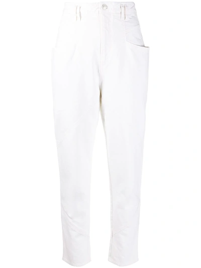 Isabel Marant Nadeloisa Panelled High-waisted Jeans In White