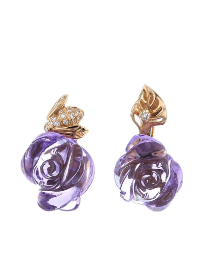 Pre-owned Dior 2010s  Pré Catelan Earring In Purple
