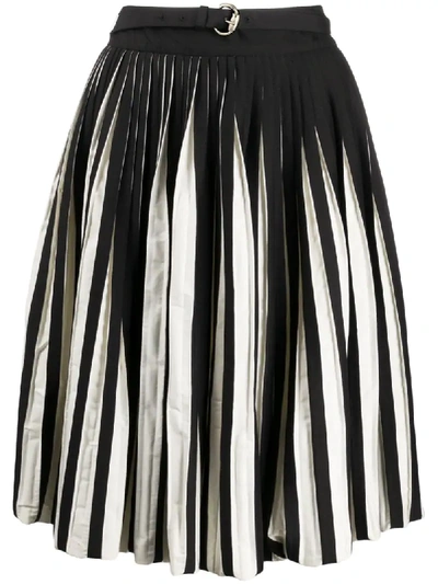 Pre-owned Gucci Pleated A-line Skirt In Black