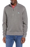 Tommy Bahama Tobago Half Zip Pullover In Bala Shark