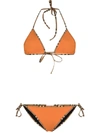 BURBERRY VINTAGE CHECK TRIM TRIANGLE BIKINI SET