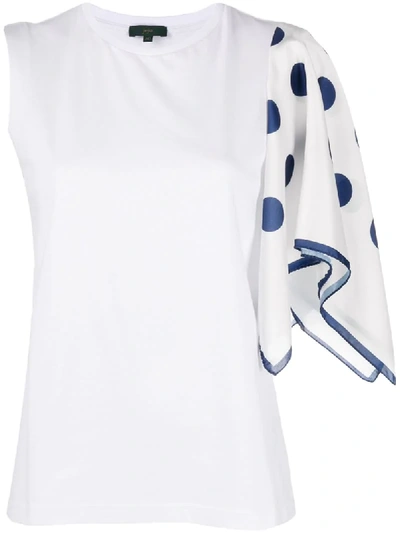 Jejia Scarf-embellished Tank Top In White