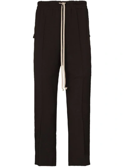 Rick Owens Drawstring Trousers In Brown