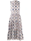 CHLOÉ CERAMIC PRINT TIERED SHIRTDRESS