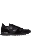 Valentino Rockstud Low-top Sneakers In Black
