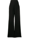 VICTORIA BECKHAM CUTOUT-BACK FLARED TROUSERS