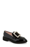Roger Vivier Rangers Crystal-buckle Patent-leather Loafers In Black