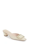 Roger Vivier Belle Vivier Patent-leather Mules In White