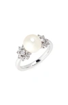 MIKIMOTO AKOYA PEARL DIAMOND RING,MRQ10075ADXW