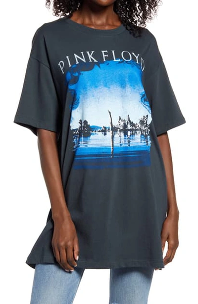 Daydreamer Pink Floyd Wish You Were Here Oversize Graphic Tee In Vintage Black