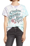 DAYDREAMER CCR ROLLIN' ON THE RIVER TOUR TIE DYE GRAPHIC TEE,T1360CRE606