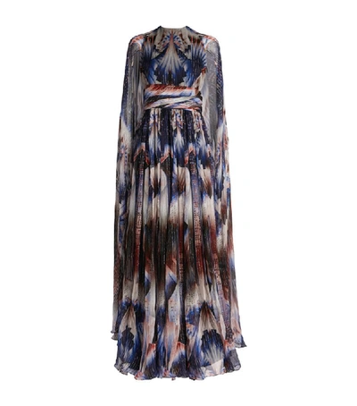 Zuhair Murad Loney Cape Printed Gown