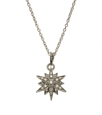 Hstern Noble Gold And Diamond Stars Pendant Necklace