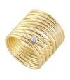 HSTERN HSTERN YELLOW GOLD AND DIAMOND GEOMETRIC CODE RING,15066160