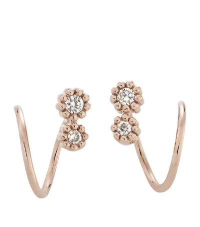 Hstern Rose Gold And Diamond Mycollection Earrings