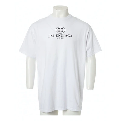 Pre-owned Balenciaga White Cotton T-shirts
