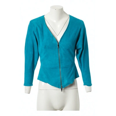 Pre-owned Jitrois Turquoise Suede Jacket