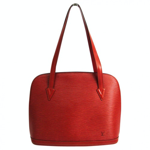 Pre-Owned Louis Vuitton Lussac Brown Leather Handbag | ModeSens