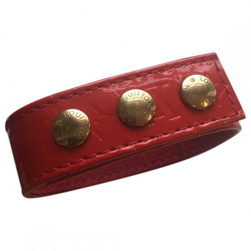 Pre-Owned Louis Vuitton Red Patent Leather Bracelet | ModeSens
