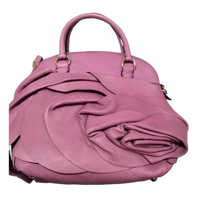 Pre-owned Valentino Garavani Leather Handbag In Pink